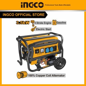 Máy phát điện chạy xăng 3.5KW INGCO GE35006ES 100% dây đồng động cơ 4 thì ovh giật nổ và đề điện - Đồ nghề, dụng cụ cầm tay, máy móc thiết bị INGCO...