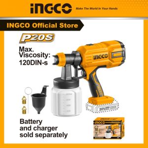 Máy phun sơn pin 20V INGCO CSGLI2003 (thân máy chưa kèm pin và sạc) - Đồ nghề, dụng cụ cầm tay, máy móc thiết bị INGCO chính hãng, giá tốt
