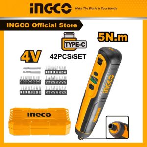 Máy siết vít dùng pin 4V sạc pin bằng cáp type C INGCO CSDLI0406 - Đồ nghề, dụng cụ cầm tay, máy móc thiết bị INGCO chính hãng, giá tốt
