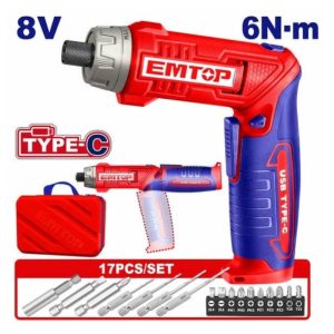 Máy vặn vít dùng pin 8V EMTOP ECSR0803