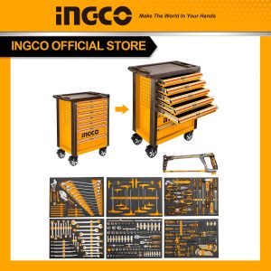 Tủ đựng đồ nghề 7 ngăn có bánh xe 328 chi tiết INGCO HTCS273281 sửa xe máy, xe ô tô bảo trì cho thợ, kỹ thuật - Đồ nghề, dụng cụ cầm tay, máy móc...