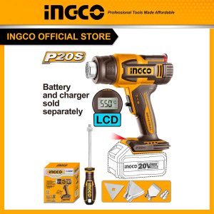 Thân máy khò nhiệt pin 20V, có màn hình LCD, điều chỉnh nhiệt độ Ingco HGLI2003 - Đồ nghề, dụng cụ cầm tay, máy móc thiết bị INGCO chính hãng, giá tốt