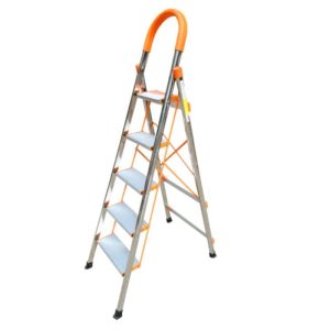 Thang nhôm ghế tay vịn inox 5 bậc Ameca AMG-5IN