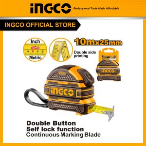Thước kéo 10m bản rộng 25mm INGCO HSMT081025 - Đồ nghề, dụng cụ cầm tay, máy móc thiết bị INGCO chính hãng, giá tốt